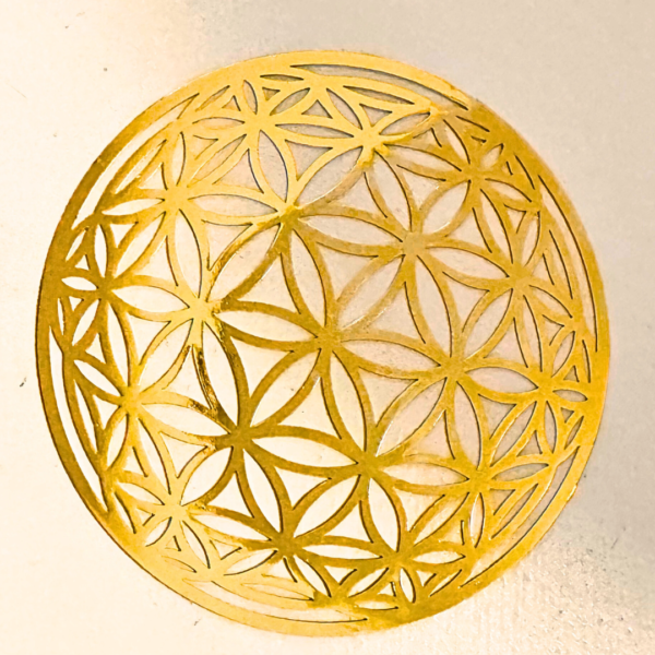 YA-59 3D Flower of Life 18K Gold Plated Healing Grid