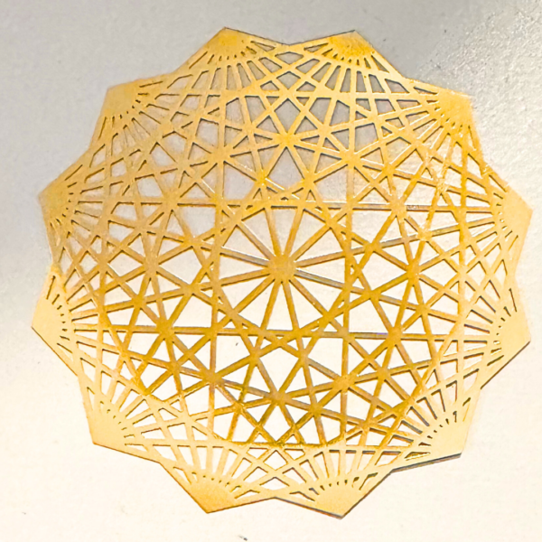 18k gold plated Dodecahedron Healing Grid